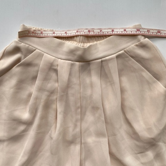Barkins Shorts Blush Cream High Waisted Chiffon Pockets Casual Boho Size 6 XS - Picture 7 of 8